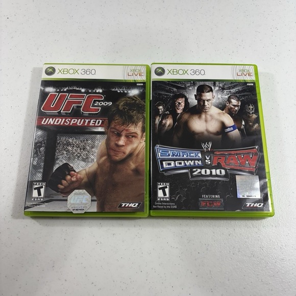 Other - XBOX 360 WWE Smackdown vs. Raw 2010 + UFC Undisputed 2009 COMPLETE Fight Bundle
